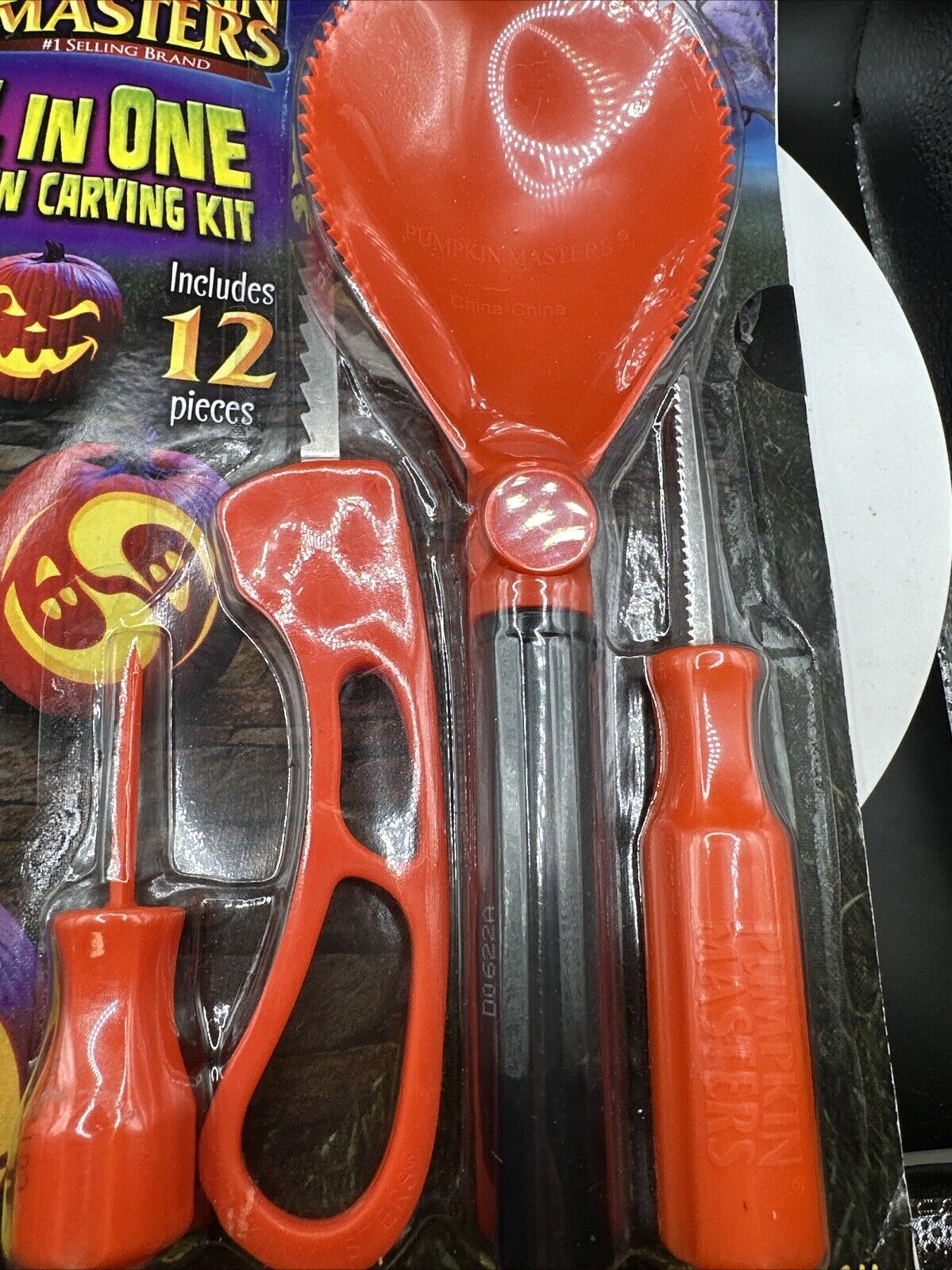 12pc Pumpkin Masters Carving kit set Print your own template - saws drill scoop