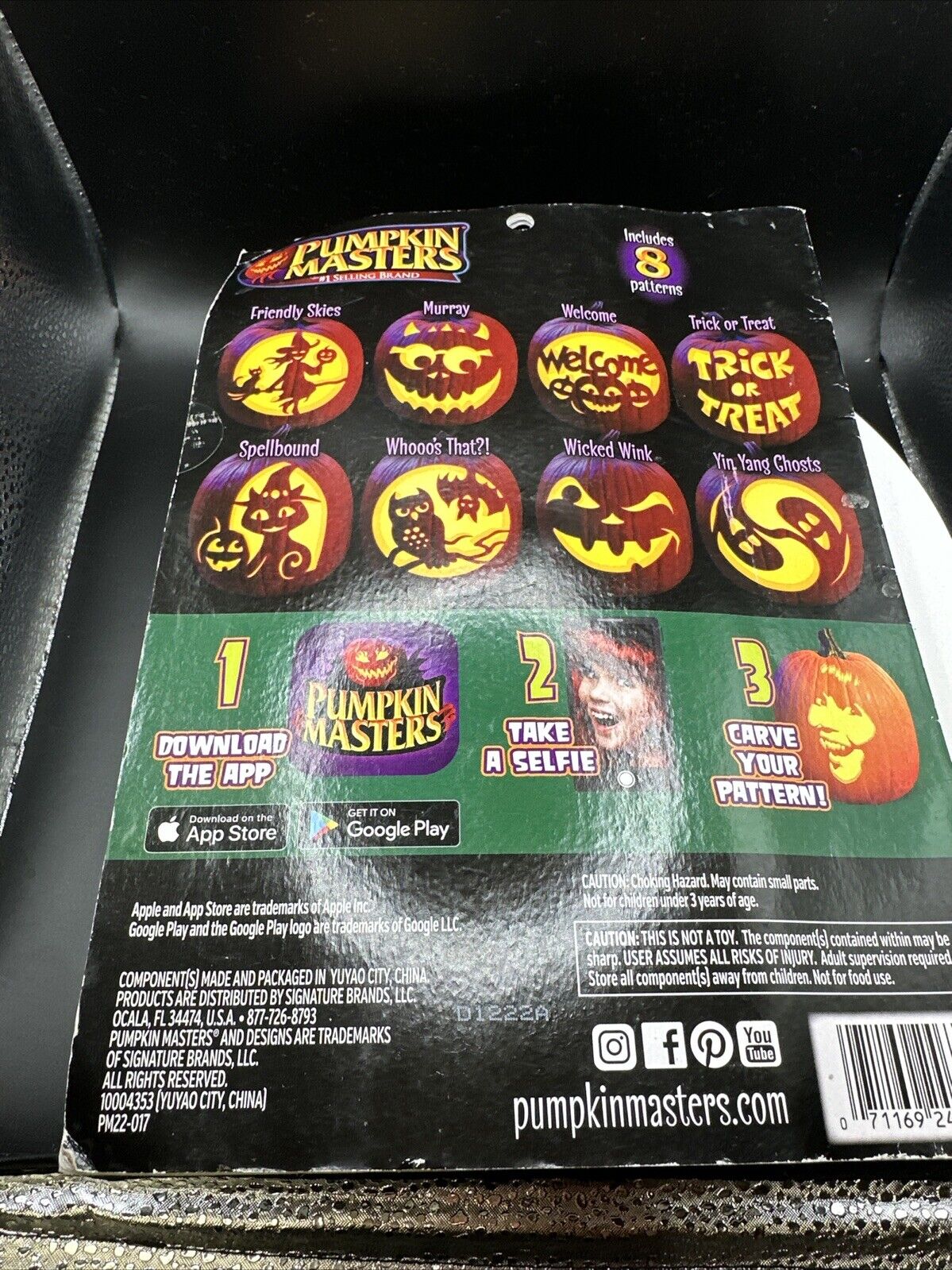 12pc Pumpkin Masters Carving kit set Print your own template - saws drill scoop