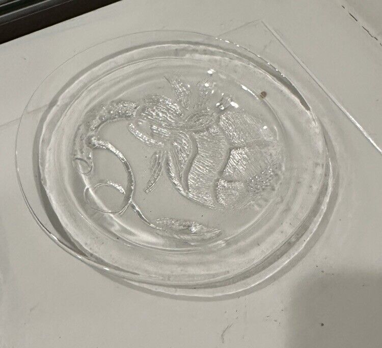 ONE Iittala Nuutajarvi Finland Oiva Toikka Pioni Peony Flower Salad Plate 6.5”