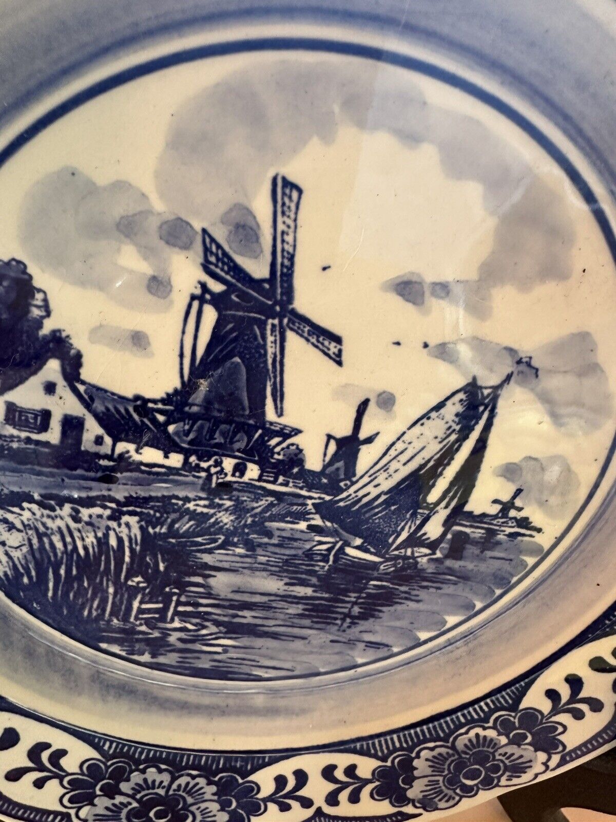 Vintage Delft Blue Wall Plate
