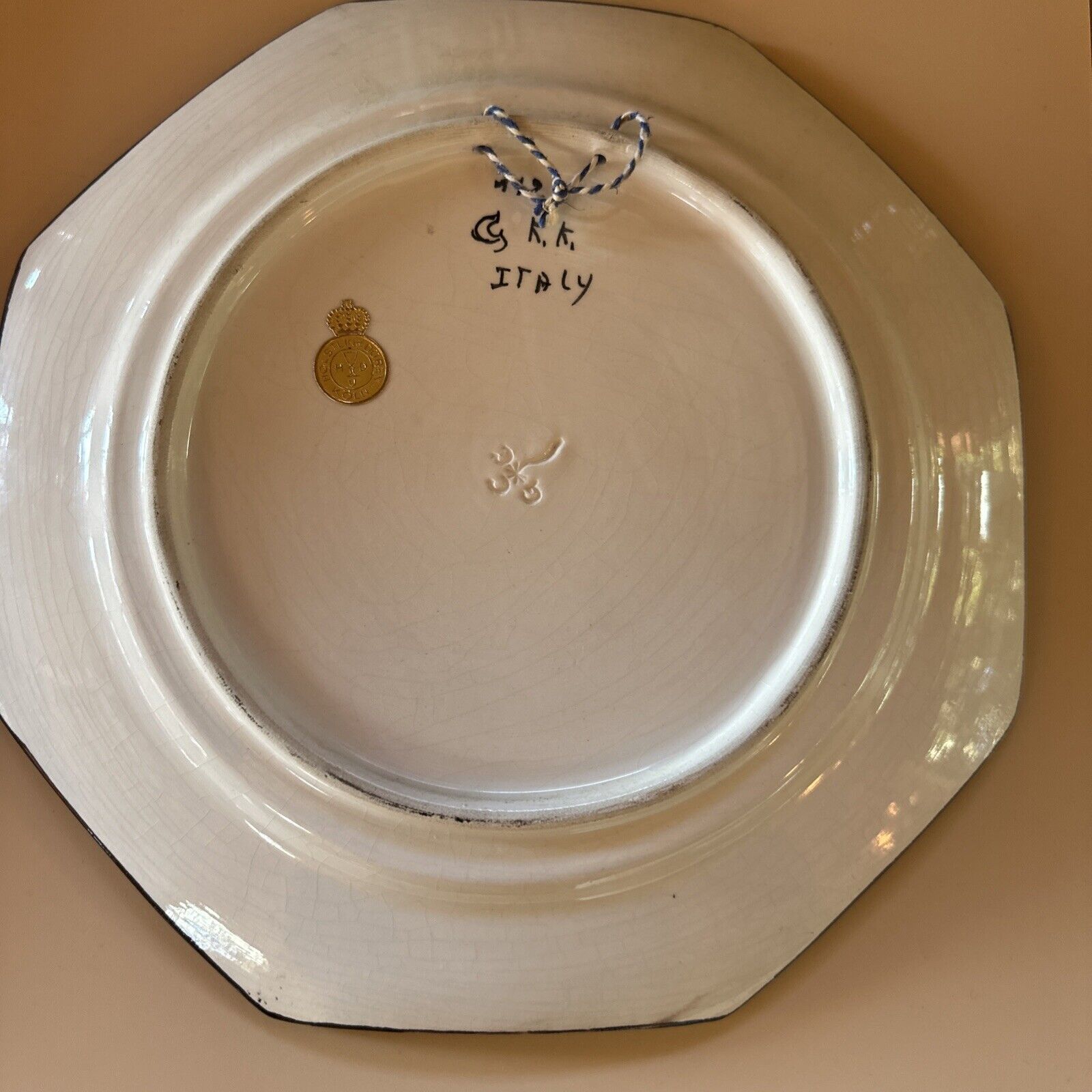 Set of 2 Vintage Italian Hand Painted Duck Wall Hanging Plate HOLSTEIN DURHAN