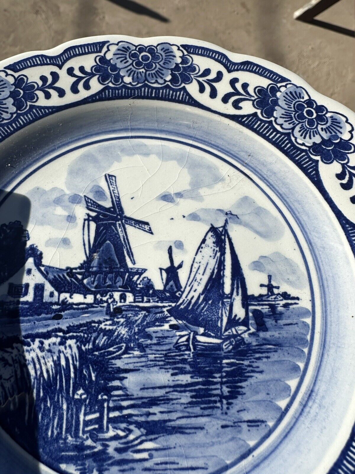 Vintage Delft Blue Wall Plate