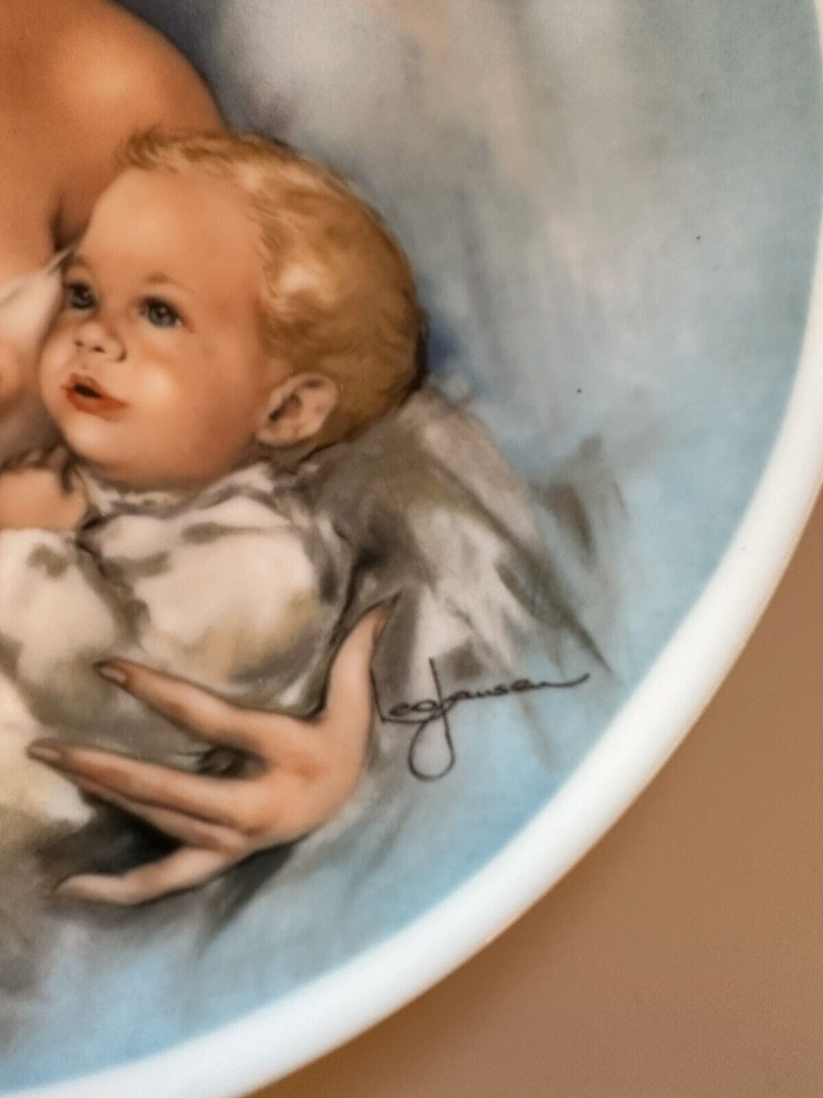 Royal Bayreuth Mother’s Day 1977 Collector Plate Leo Jansen Young Americans 4410