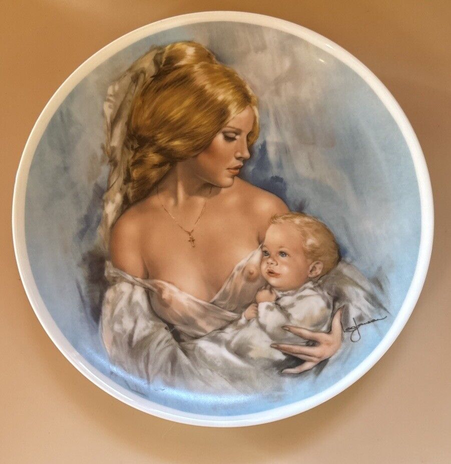 Royal Bayreuth Mother’s Day 1977 Collector Plate Leo Jansen Young Americans 1103