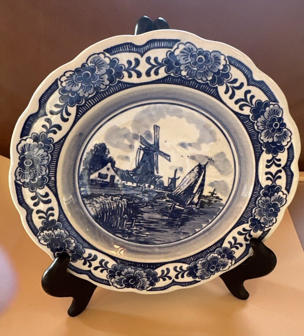 Vintage Delft Blue Wall Plate