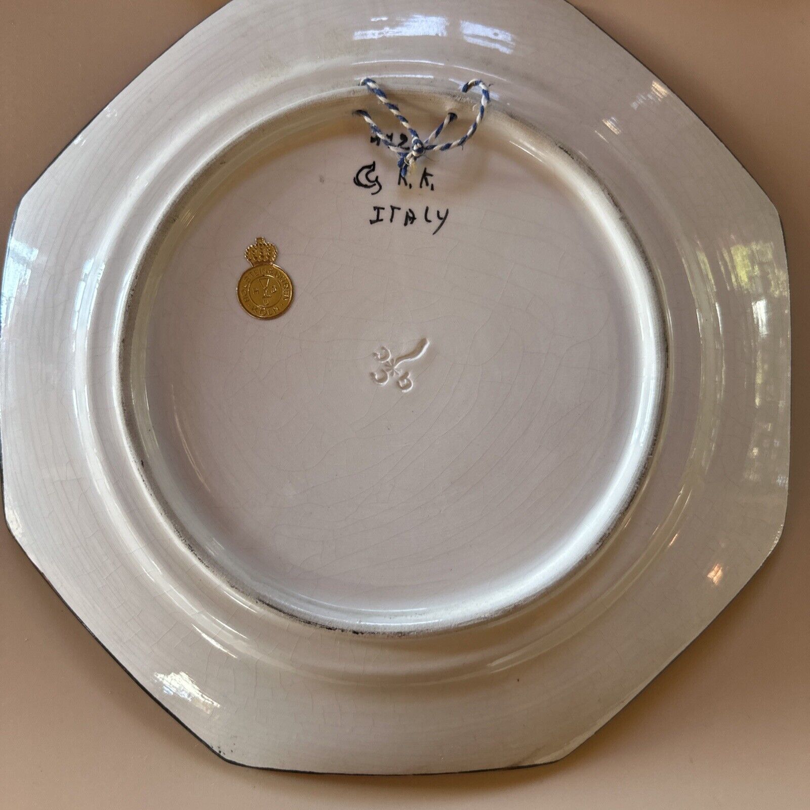 Set of 2 Vintage Italian Hand Painted Duck Wall Hanging Plate HOLSTEIN DURHAN