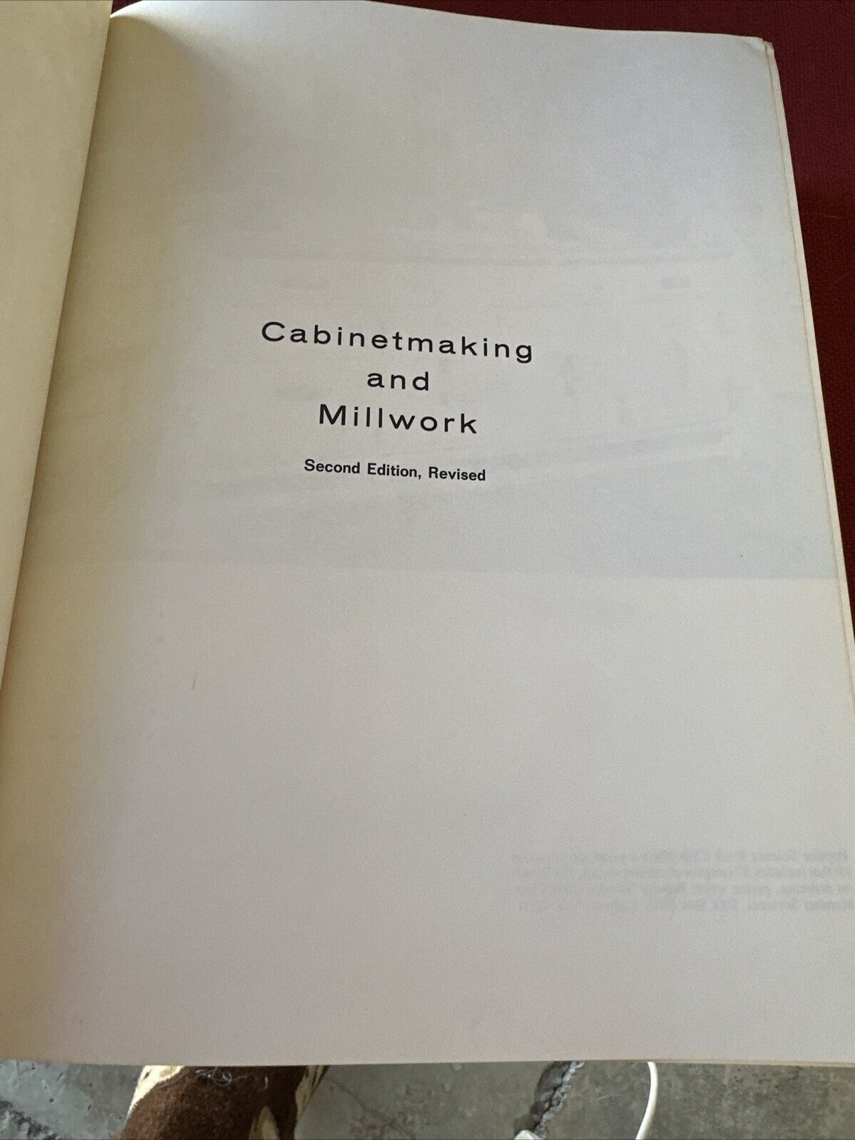 Cabinetmaking and Millwork by John L Feirer HC 1982 Second Edition