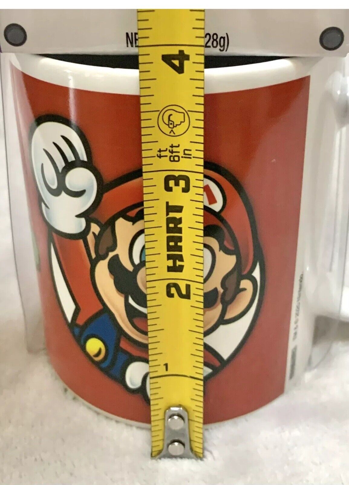 NEW Power up Purple Mushroom SUPER MARIO 12oz Ceramic Mug & Hot Cocoa Gift Set