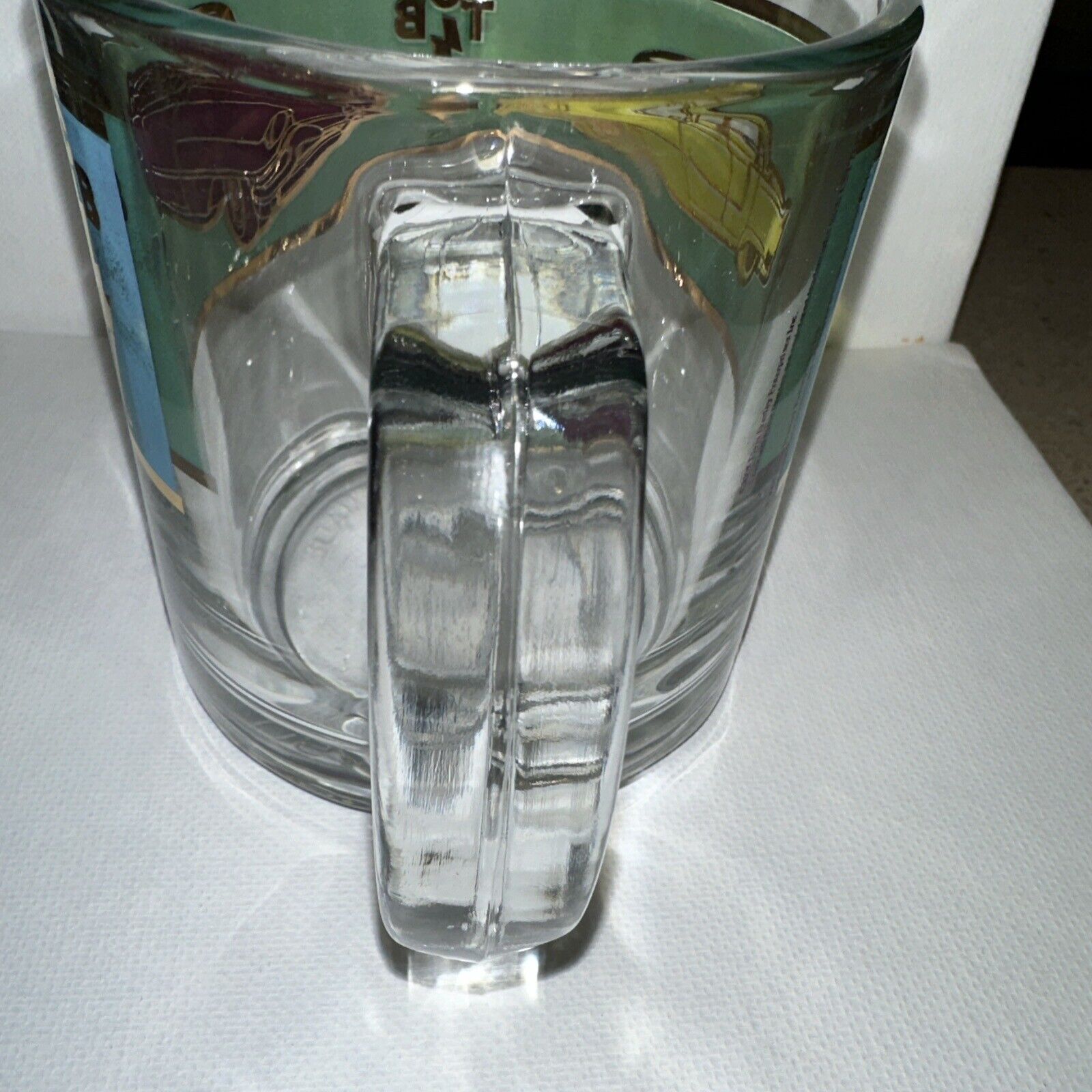 ELVIS PRESLEY GLASS MUG TCM WITH HOLOGRAM LABELS COLLECTIBLE  VINTAGE