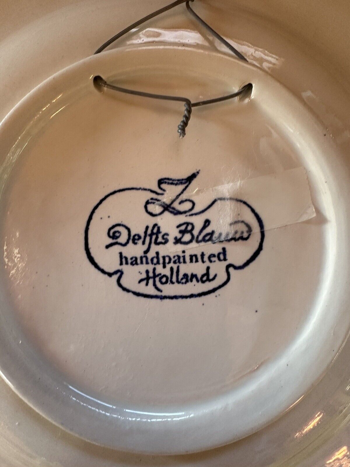 Vintage Delft Blue Wall Plate
