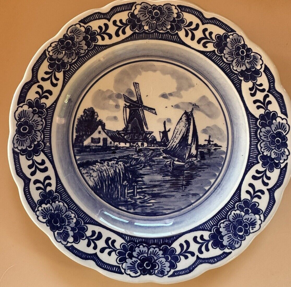 Vintage Delft Blue Wall Plate