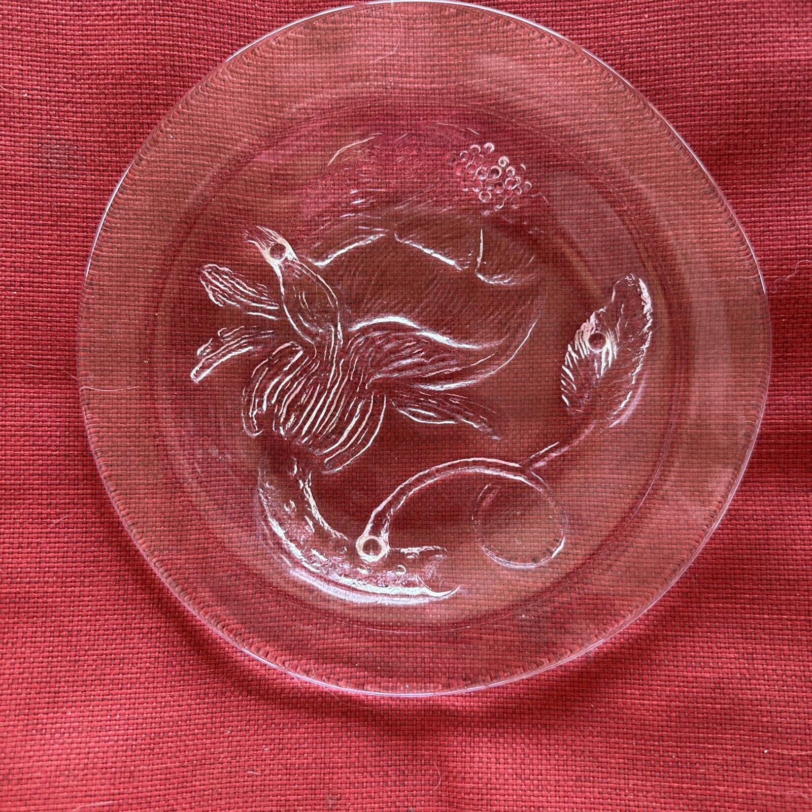 ONE Iittala Nuutajarvi Finland Oiva Toikka Pioni Peony Flower Salad Plate 6.5”