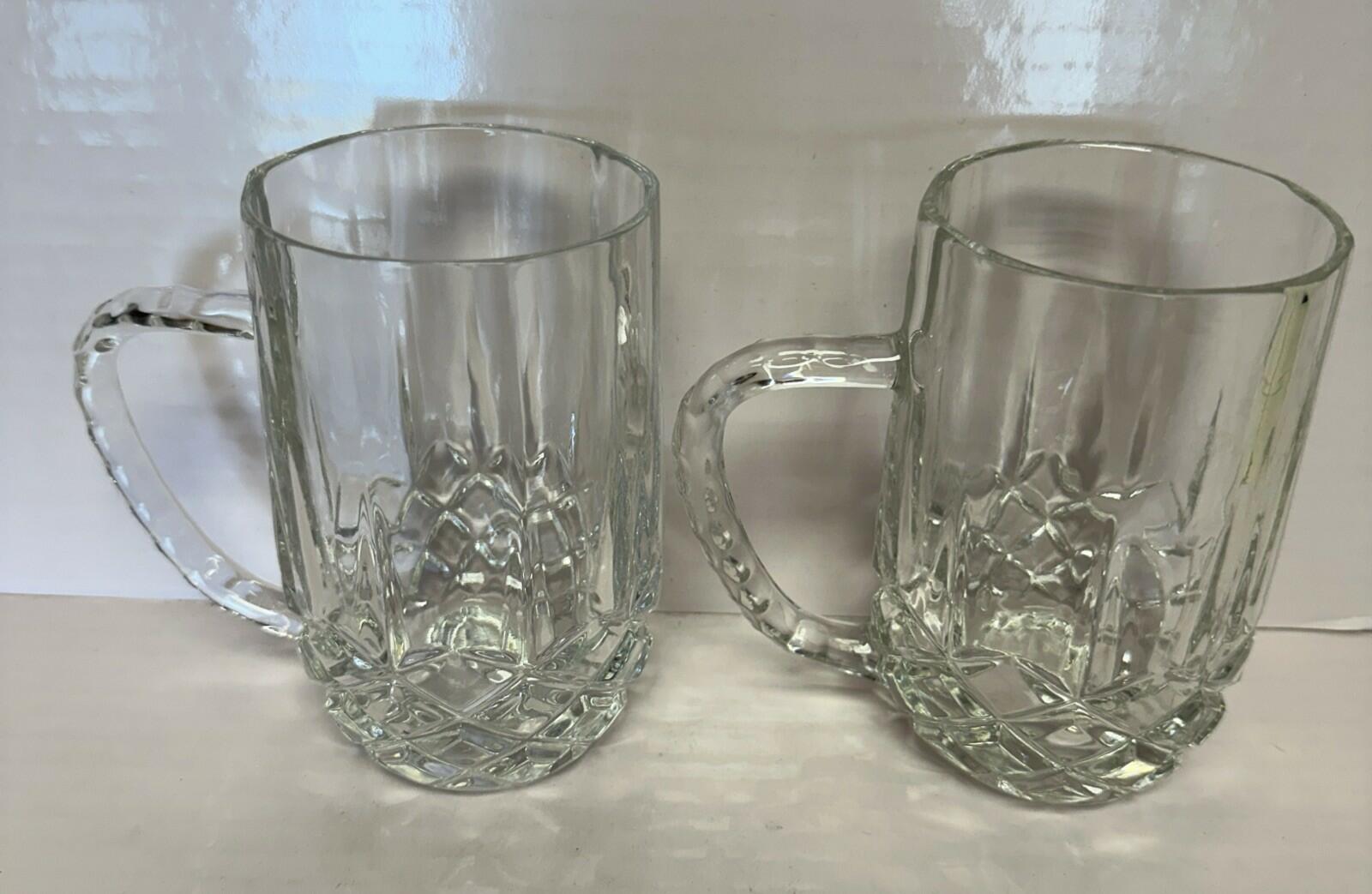 SET OF TWO CRYSTAL-mug Nobility by KRISTAL ZAJECAR Retired 16oz 24% LedYugoslavs