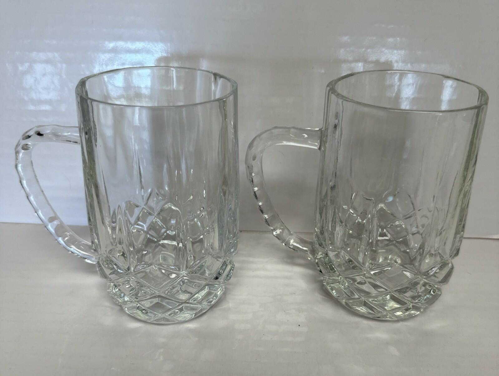 SET OF TWO CRYSTAL-mug Nobility by KRISTAL ZAJECAR Retired 16oz 24% LedYugoslavs