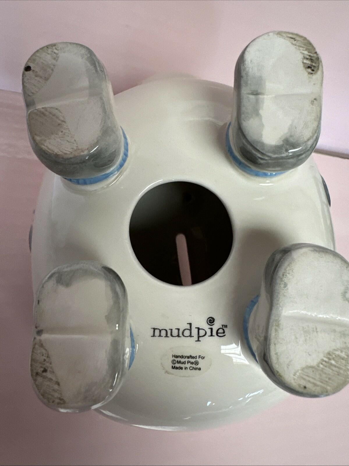 New Mud Pie Little Prince Yellow Crown Baby Boy Ceramic Piggy Bank RARE