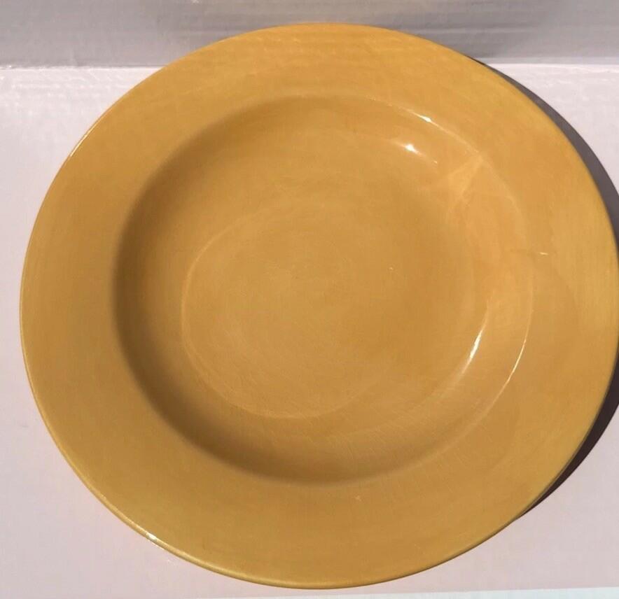One Vintage Hausenware Yellow Pastel Plate China 11.5”X 1.5” High 11 Available