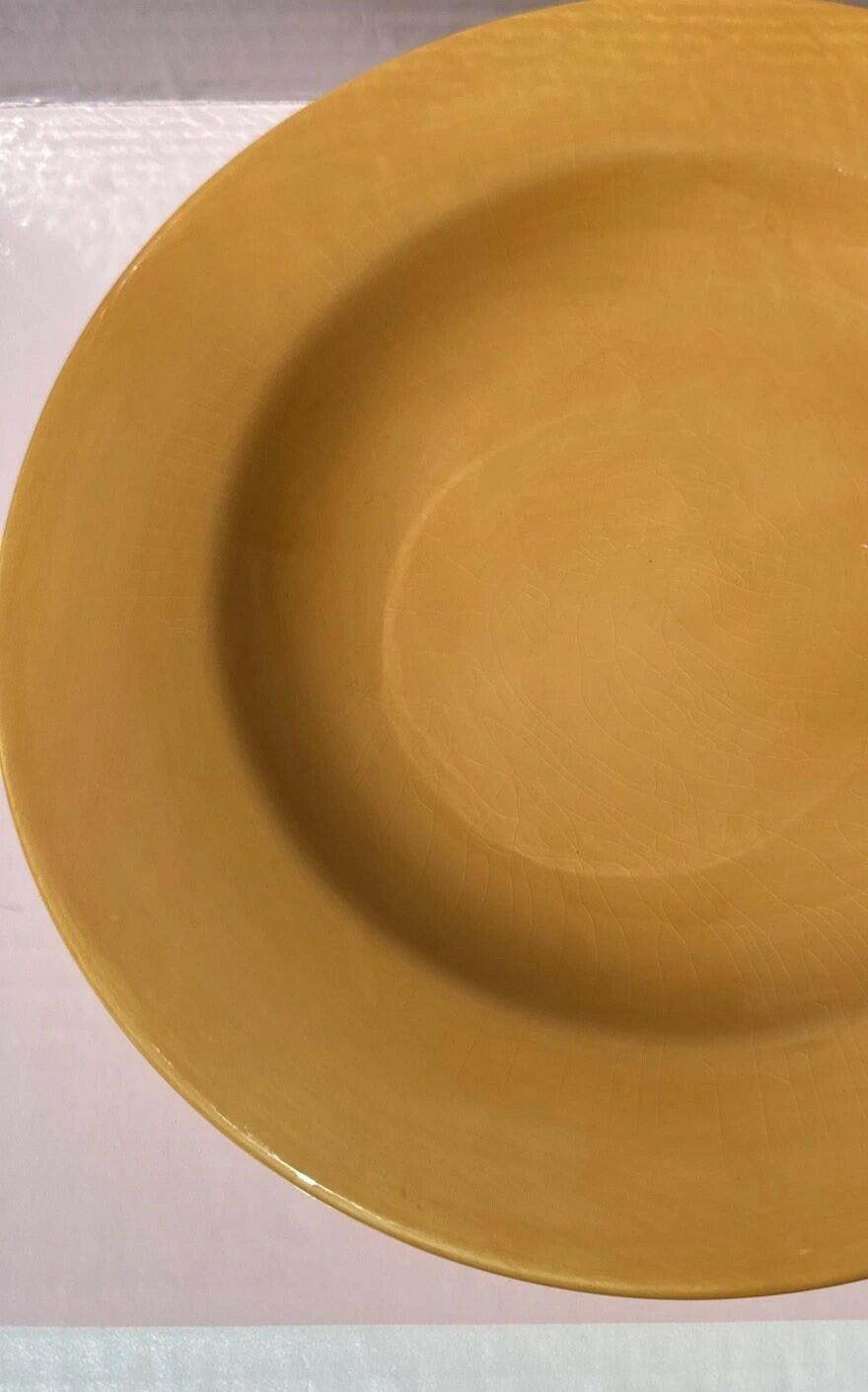 One Vintage Hausenware Yellow Pastel Plate China 11.5”X 1.5” High 11 Available