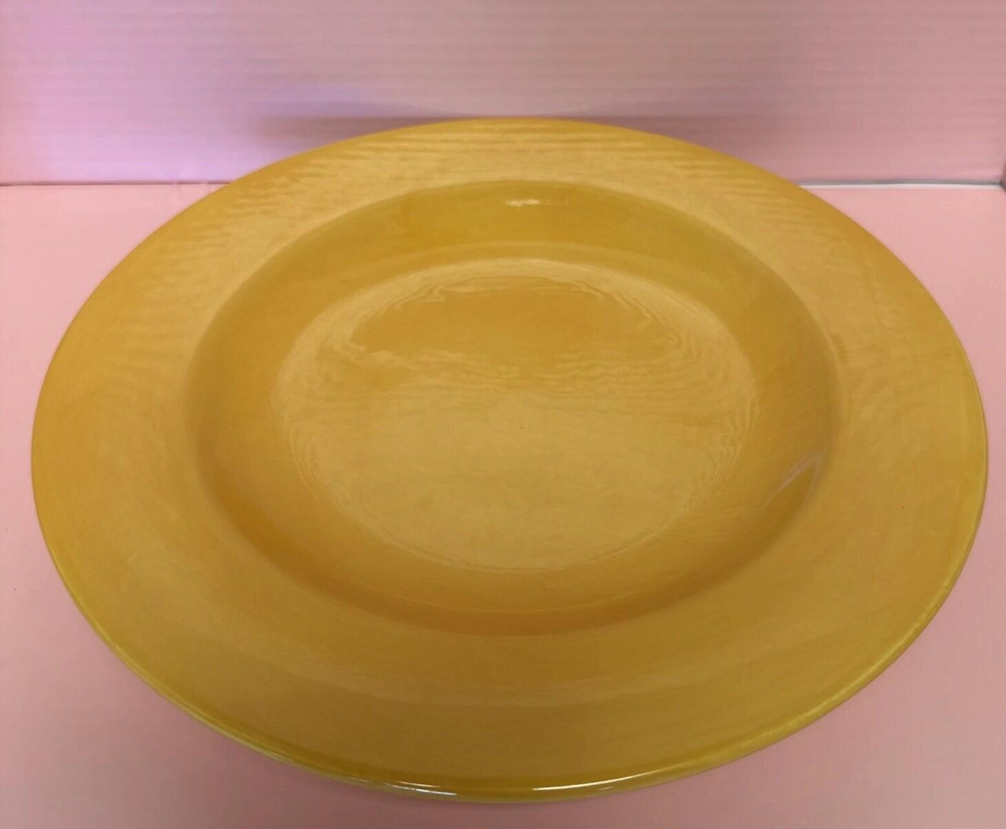 One Vintage Hausenware Yellow Pastel Plate China 11.5”X 1.5” High 11 Available