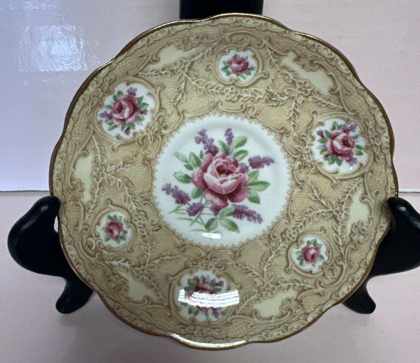 Royal Albert Devonshire Lace Saucer And Trinket Bowl Bone China Made in England