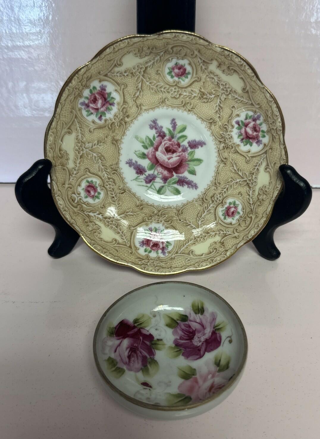 Royal Albert Devonshire Lace Saucer And Trinket Bowl Bone China Made in England