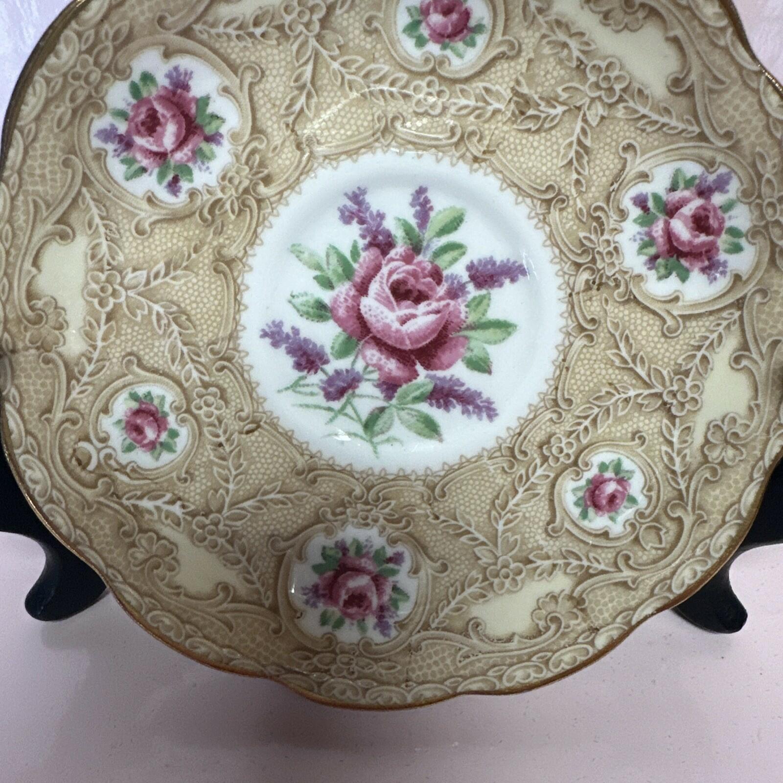 Royal Albert Devonshire Lace Saucer And Trinket Bowl Bone China Made in England
