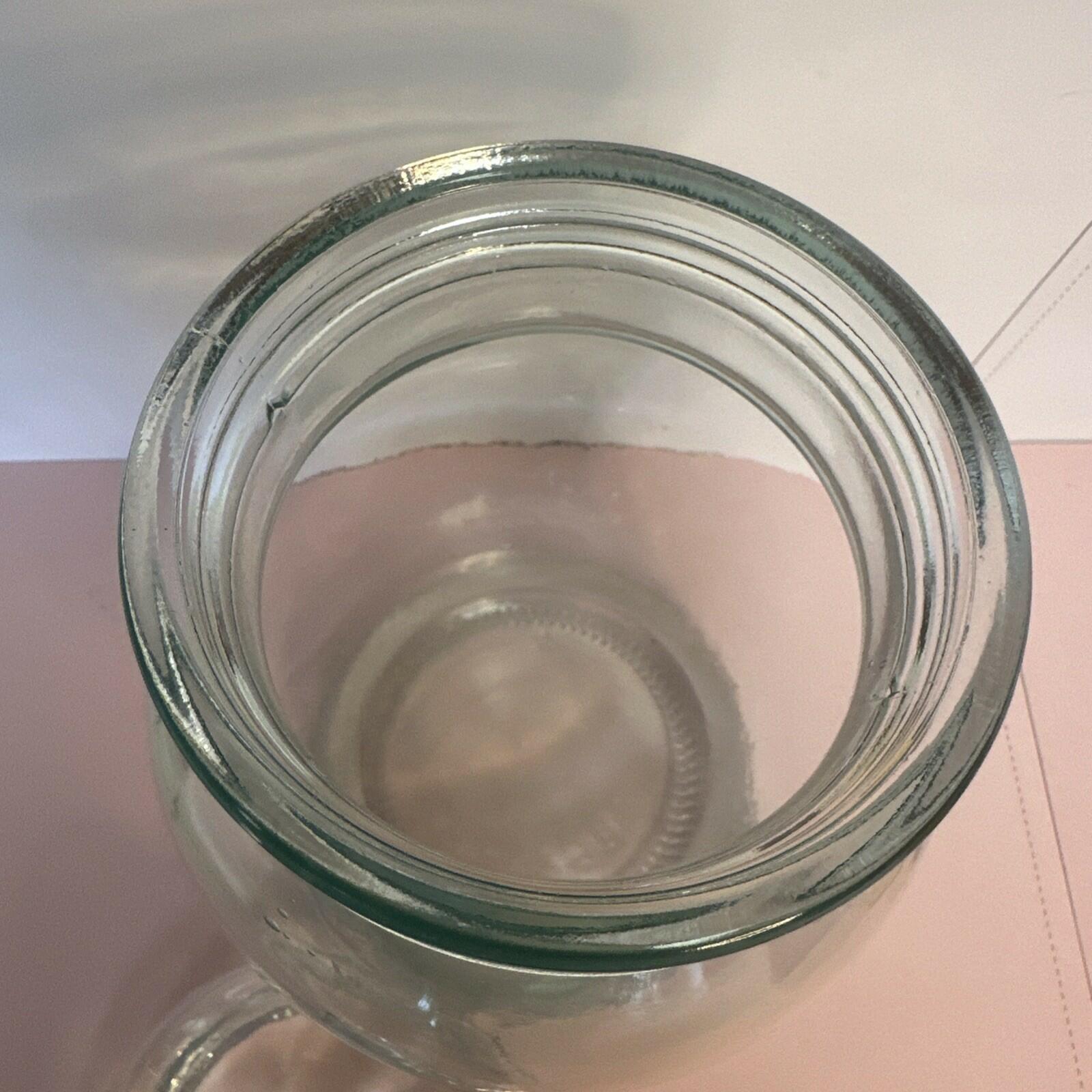 Vintage Italian Clear Green Glass Cookie Candy Jar Made In Italy SVE A 9” Tall